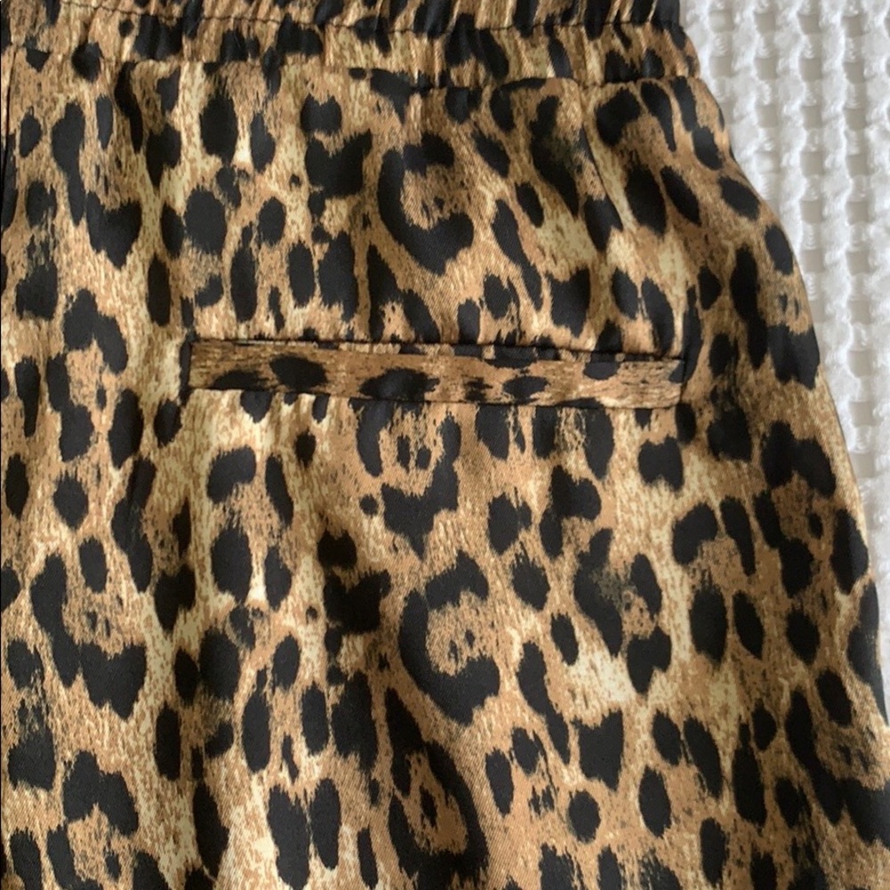 Zara Basics Leopard Print Jogger Style Trousers - image 7